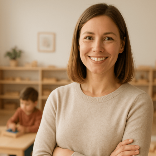 classe montessori de três a seis anos
